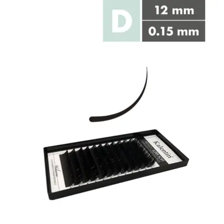 Kalentin Extensiones De Pestañas Clásicas Curva D 0,15 12mm